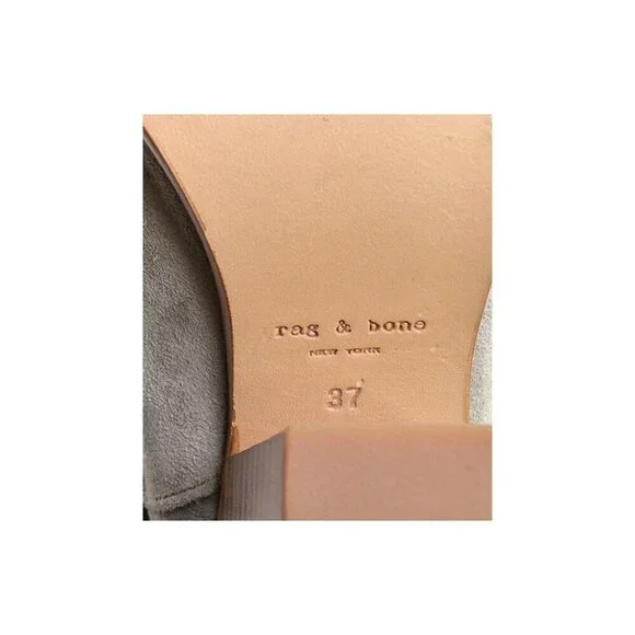 rag & bone Harrow Light Gray Suede Boots 37 New